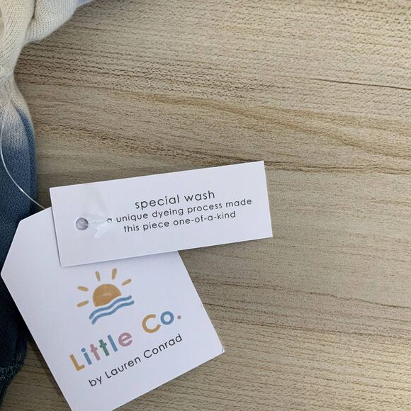 NWT!! Adorable!! Sz NB Cream/Blue Tie Dyed Light Weight Hoodie Organic Cotton - Picture 6 of 7